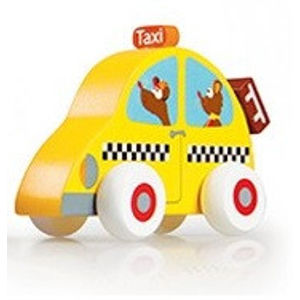 Drevené autíčko Scratch – taxi