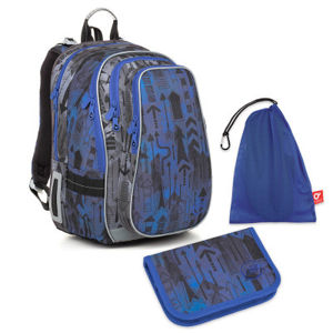 Set pre školáka LYNN 18005 B SET MEDIUM - školská taška, vrecko na prezuvky, školský peračník
