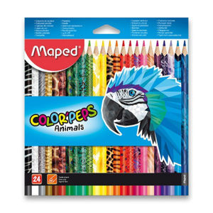 Pastelky Maped Color'Peps Animals - 24 farieb