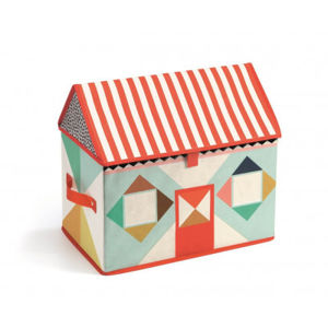 Textilný box na hračky – domček