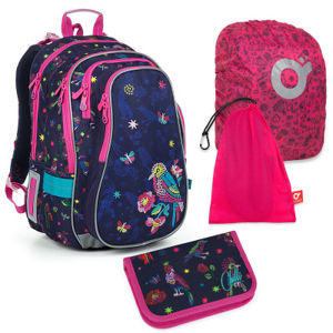 Set pre školáka LYNN 19008 G SET LARGE - školská taška, vrecko na prezuvky, pláštenka na batoh, školský peračník