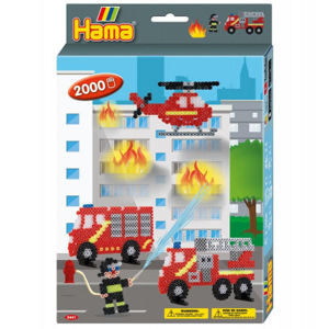 Hama Midi - darčeková sada - hasiči - 2000 ks