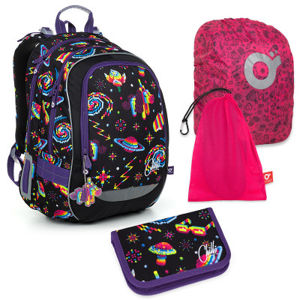Set pre školáka CODA 19006 G SET LARGE - školská taška, vrecko na prezuvky, pláštenka na batoh, školský peračník