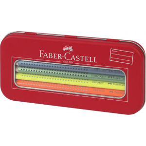 Farbičky Faber-Castell Jumbo Grip Neon v darčekovej krabičke - 10 farieb