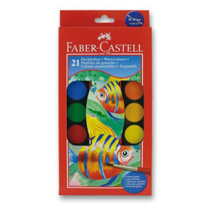 Vodové farby Faber-Castell veľké 30 mm - 21 farieb