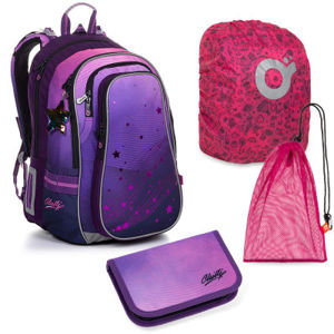 Set pre školáčku LYNN 20008 G SET LARGE školská taška, vrecko na prezuvky, pláštenka na batoh, školský peračník