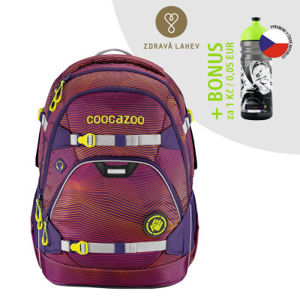 Školský ruksak coocazoo ScaleRale, Soniclights Purple, certifikát AGR + zdravá fľaša za 0,05 EUR