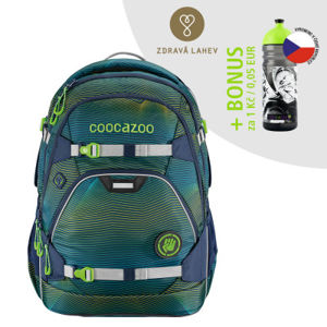 Školský ruksak coocazoo ScaleRale, Soniclights Green + zdravá fľaša za 0,05 EUR