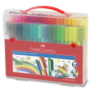 Detské fixky Faber-Castell Connector taška - 80 farieb