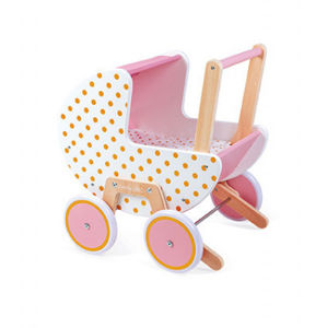 Drevený kočiarik pre bábiky - Candy Chic