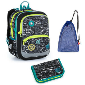 Set pre školáka Topgal BAZI 21014 B SET MEDIUM - školská taška, vrecko na prezuvky, školský peračník