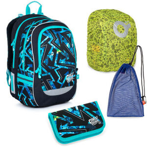 Sada pre školáka Topgal CODA 21020 B SET LARGE - školská taška, vrecko na prezuvky, pláštenka na batoh, školský peračník