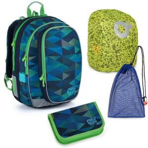 Set pre školáka Topgal MIRA 21019 B SET LARGE školská taška, vrecko na prezuvky, pláštenka na batoh, školský peračník
