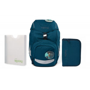 Školská súprava Ergobag prime - Eco blue - batoh + peračník + dosky