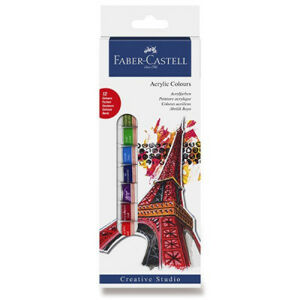 Akrylové farby Faber-Castell - 12 farieb