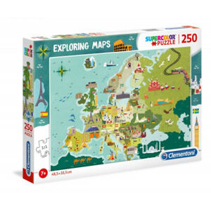 Puzzle Mapa Európy - miesta - 250 ks