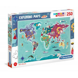 Puzzle Mapa sveta - 250 ks