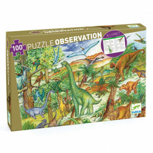 Vyhľadávacie puzzle s plagátom - Dinosaury - 100 ks