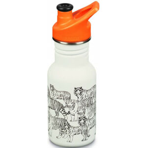 Detská fľaša z nehrdzavejúcej ocele Klean Kanteen Kid Classic Narrow w/Sport Cap - tigers 355 ml