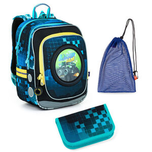 Školský set Topgal ENDY 22013 B - školská taška + peračník + vrecko na prezuvky