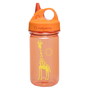 Detská fľaša na pitie Nalgene Grip´n Gulp - Orange Girafee, 350 ml
