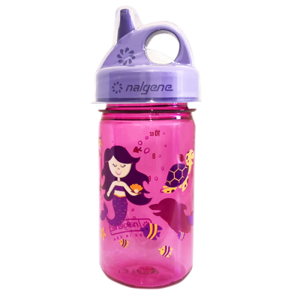 Detská fľaša na pitie Nalgene Grip´n Gulp, Sippy Cup - Pink Mermaid, 350 ml