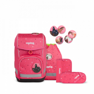 Školský 5-dielny komplet Ergobag Cubo - Pink confetti