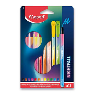 Detské fixky Maped Color'Peps Deco Nightfall, 12 farieb