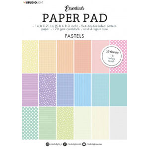Blok obojstranných vzorovaných papierov A5 – pastelové - 36 listov