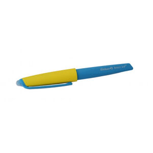Gumovacie pero + 2 náplne - žltá a modrá