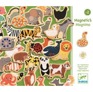 Drevené magnety – 36 ks zvieratiek