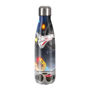 Izolovaná fľaška na nápoj z nehrdzavejúcej ocele Step by Step, 0,50 l, Vesmírna raketa Rico