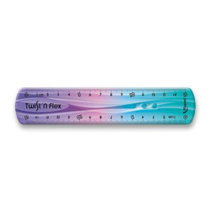 Pravítko Maped Twist´n Flex dúhové, modrá a fialová, 15 cm
