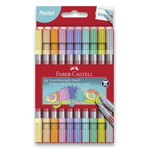 Obojstranné detské fixky Faber-Castell Pastel - 10 farieb
