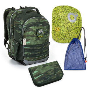 Veľká školská súprava Topgal COCO 23040 B - batoh + peračník + vrecko na prezuvky + pláštenka na batoh